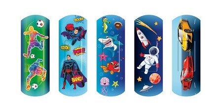 Paquets assortiments de pansements Nexcare™ Happy Kids Cool
