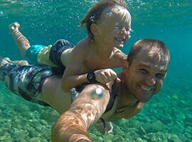 Sous l'eau